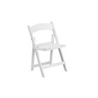 Kids White Resin Folding Chair